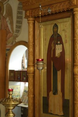 Икона преподобного Олега Брянского с частицей мощей святого